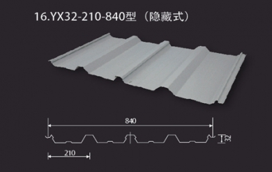 壓型鋼板YX32-210-840型（隱藏式）
